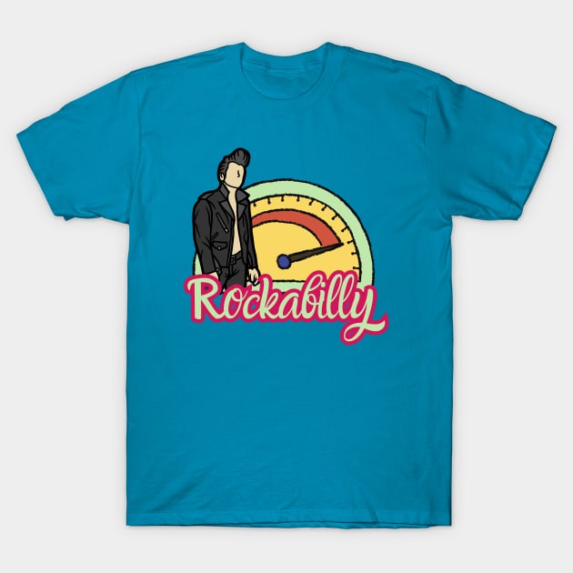 Rockabilly Greaser and Tachometer T-Shirt by DAZu